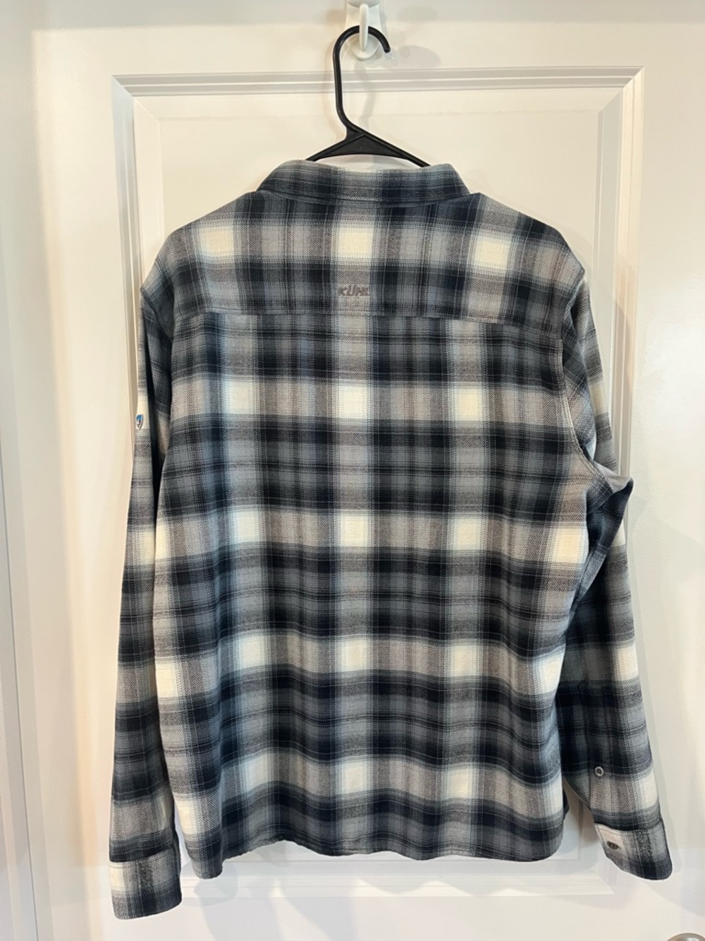 Kuhl Men's Black Gray & White Plaid Button-Down Shirt - Picture 5 of 6